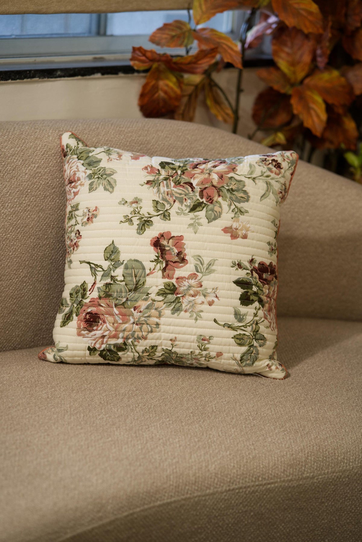 The Thorny Rose - Quilted Cushion cover