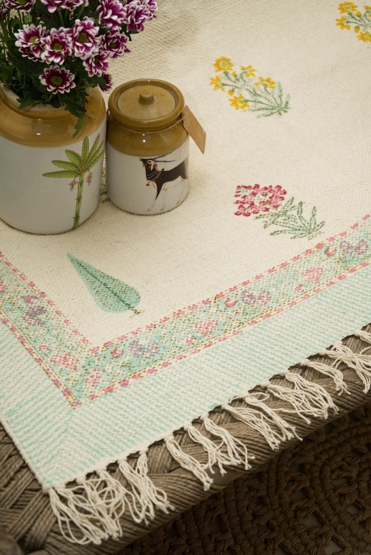 Phool bagaan Floor rug - Medium
