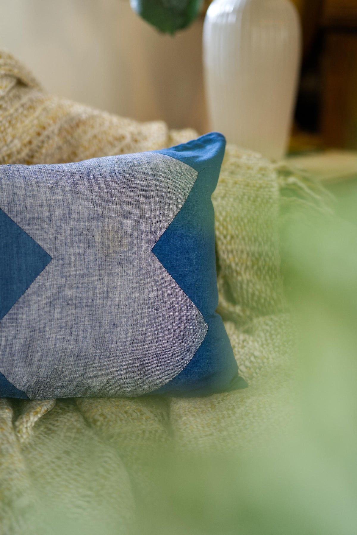The Khadi patch cushion set