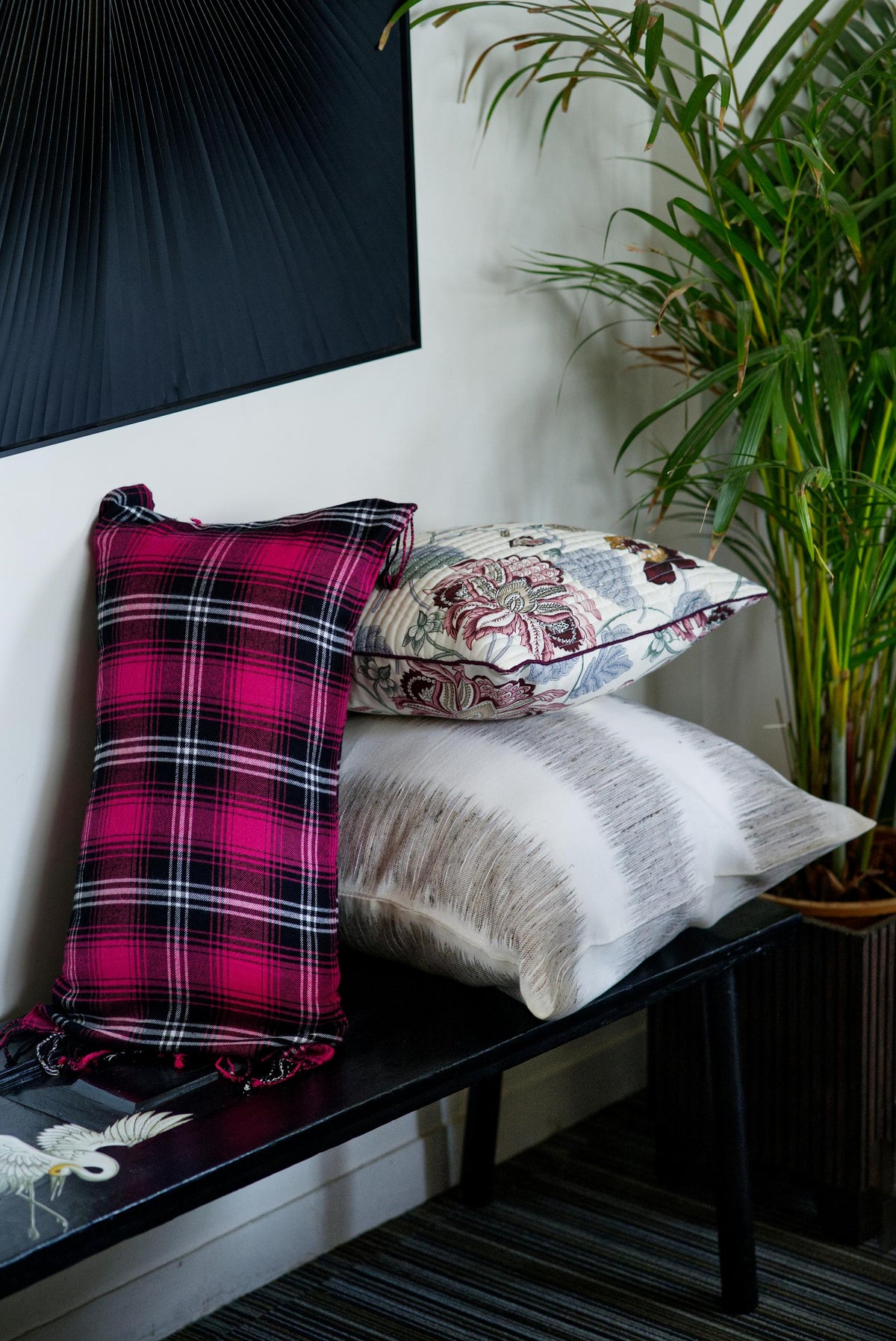 The Rosewood & Plaid Cushion set