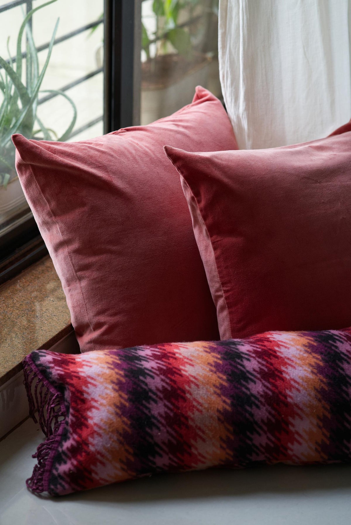The Peony and Peach Cushion set