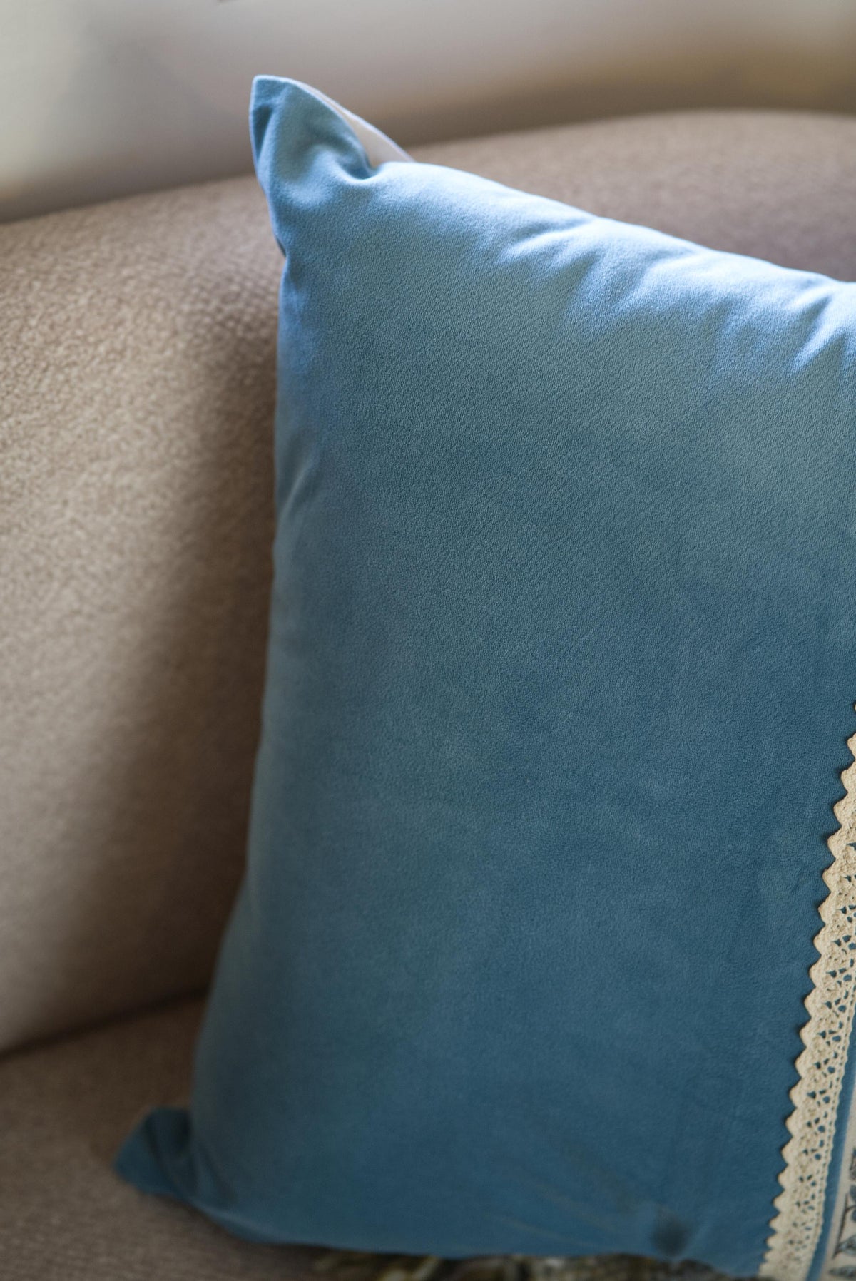 The Blue patch cushion cover set